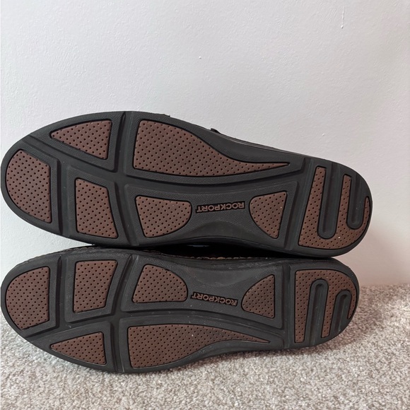 Rockport Men’s Leather Loafers Brown EUC Size 14 W - Picture 8 of 12